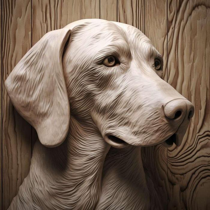 Nature and animals (Weimaraner dog 1, NATURE_5313) 3D models for cnc